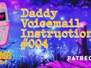 Preview 2 of Daddy's Voicemail Homework - Dirty Audio Challenges for Sub Sluts