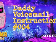 Preview 4 of Daddy's Voicemail Homework - Dirty Audio Challenges for Sub Sluts
