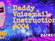 Preview 5 of Daddy's Voicemail Homework - Dirty Audio Challenges for Sub Sluts