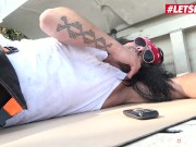 Preview 1 of DoeProjects - Luna Corazon Big Tits Brazilian Ebony Pays Car Repair With Her Pussy - LETSDOEIT