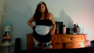 Curvy French Maid getting frisky!