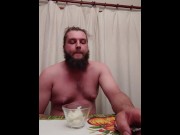 Preview 5 of Eating mash potatoes from my ass and drinking my piss and cum