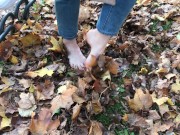 Preview 3 of Bare feet and crispy, dirty foliage! TRAILER