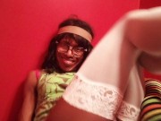 Preview 3 of Homemade video of ebony tranny shemale Tease
