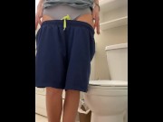 Preview 2 of Stripping to Bend Over Toilet and Piss
