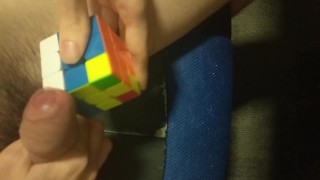 Man solves Rubik's Cube with penis