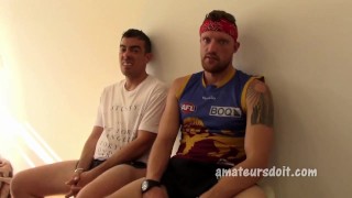 Dominant & Controlling Randy Top Takes Control of Aussie Harvey In Australia - Interview & Fuck