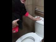 Preview 1 of Punk wife fucked in a taco bell Bathroom during lunch rush!