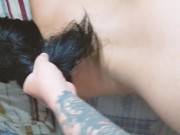 Preview 4 of LONG HAIR!! In doggystyle I destroy her pussy while I prepare her delicious ass. Whore for money!