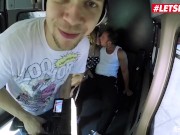 Preview 4 of BumsBus - Honey Diamond Big Ass German Slut Hardcore Car Sex In The Backseat - LETSDOEIT