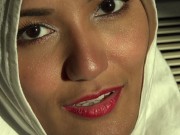 Preview 2 of Beautiful Eyes White Hijab Arab Girl