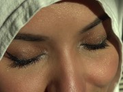 Preview 4 of Beautiful Eyes White Hijab Arab Girl
