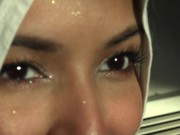 Preview 6 of Beautiful Eyes White Hijab Arab Girl