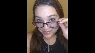 Shy Lynn - deepthroat gaging before getting cum sprayed in my mouth and covering my face
