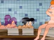 Preview 3 of Amy Wong Flashing Her Tits in the Sauna - Futurama Animated Hentai Cartoon Porn