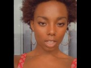 Preview 1 of POV Ebony Giantess Shrinks & Crushes you With her Butt!