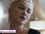 Preview 2 of Sweet Heart Video - Blonde lesbian Kenna James Seduced Big tit Skye Blue