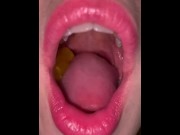 Preview 2 of Open mouth gummy swallowing. Underwear