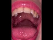 Preview 3 of Open mouth gummy swallowing. Underwear