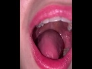 Preview 5 of Open mouth gummy swallowing. Underwear