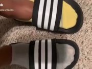 Preview 1 of Cute teen feet in sports sandals