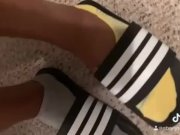 Preview 3 of Cute teen feet in sports sandals