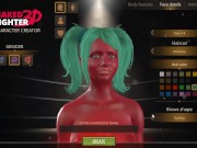 Preview 2 of Naked Fighter 3D [SFM Hentai game] wrestling mixed sex fight with giant tattooed red skin girl