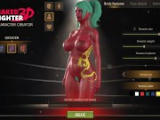 Preview 4 of Naked Fighter 3D [SFM Hentai game] wrestling mixed sex fight with giant tattooed red skin girl