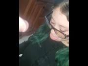 Preview 5 of School girl eating syrup with cock