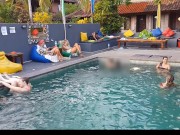 Preview 2 of Pool Party - NO PANTIES # This video from febr.was removed by PH,now it's Ok,other faces are blured