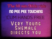 Preview 5 of The 40 min Dildo Ride directed by a young shemale