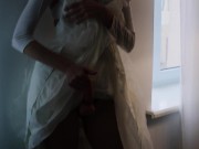 Preview 2 of Femdom Bride Fuck His Ass With Strap-On Before The Weddind