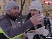 Preview 1 of Bitches Abroad - Petite Italian Tourist Francesca DiCaprio Rides Huge Cock In Prague - LETSDOEIT