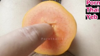 The man fucking papaya fruit