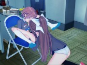 Preview 4 of Sayori fucks Monika with a strapon in the club room - Doki Doki Literature Club hentai.
