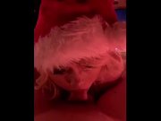 Preview 4 of She sucks my North Pole with a Santa hat on.