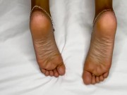 Preview 1 of Black Girl Shows Off Her Black Feet & Soles While Getting that Dick