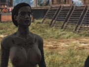 Preview 5 of Sex with a beautiful girl in a tattoo to good music | Fallout 4 Nude Mod
