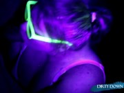 Preview 4 of Blow Job With Glow In the Dark Glasses and a Black Light- Cum Covered Glasses! (Trailer)