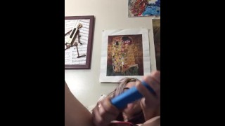 Watch me edge myself with a vibrator, strip, and finally cum 