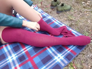 Schoolgirl show feet in knee socks and change dress nylon pantyhose | free  xxx mobile videos - 16honeys.com