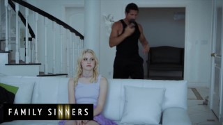 Family Sinners - Innocent Tiny Blonde Chloe Cherry Tries Dick For Her First Time