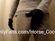 Preview 4 of Bisexual Male Stripper Strip Tease with Big White Cock in Grey Sweat Pants POV for Hot Juicy Cumshot