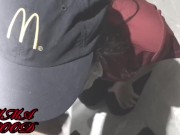 Preview 3 of Lady Macdonals gives me a Mac-blowjob in a public restrom and i fuck her