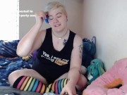 Preview 1 of FTM Trans Guy Review's a Dildo But It Doesn't Fit - 8 Inch Thick Clear Cock