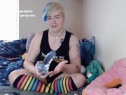 Preview 3 of FTM Trans Guy Review's a Dildo But It Doesn't Fit - 8 Inch Thick Clear Cock