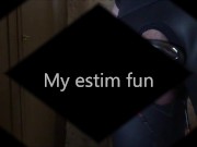 Preview 2 of Estim e-stim electro cum milking with ballstretcher