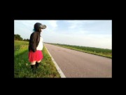 Preview 1 of Bulma's Cuck Watches Her Ride dildo on motorcycle pov FREE PREVIEW outdoor