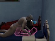 Preview 5 of The male member enters the transparent girl and is seen in sex | sims 4 wicked woohoo