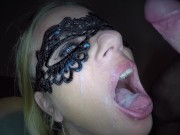 Preview 5 of Dutch masked blonde girl facial compilation she loves it